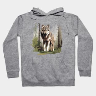 Watercolor Wolf Hoodie